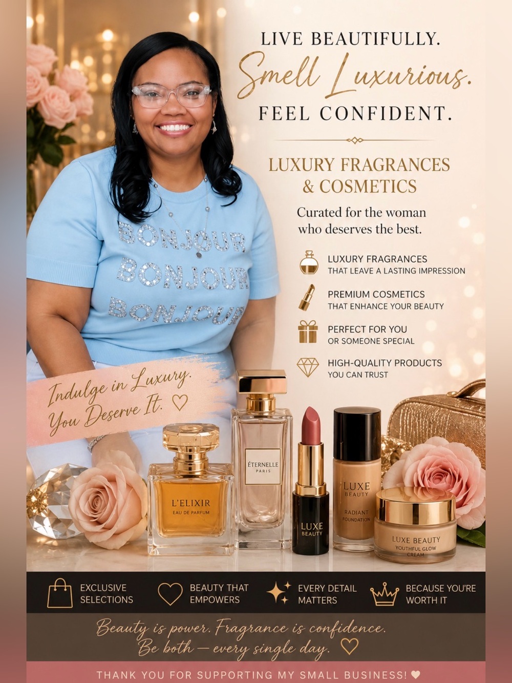 Love Luxury Fragrance & Cosmetics?? Like to be notified when I am LIVE.